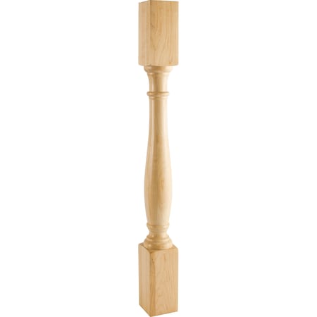 Hardware Resources 3-1/2" Wx3-1/2"Dx35-1/2"H White Birch Turned Post P1WB